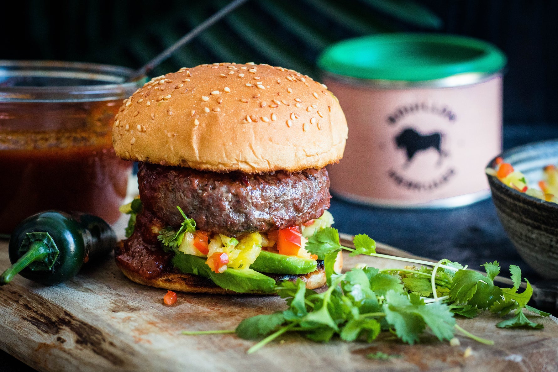 Mexicaanse burger met Chipotle BBQ saus