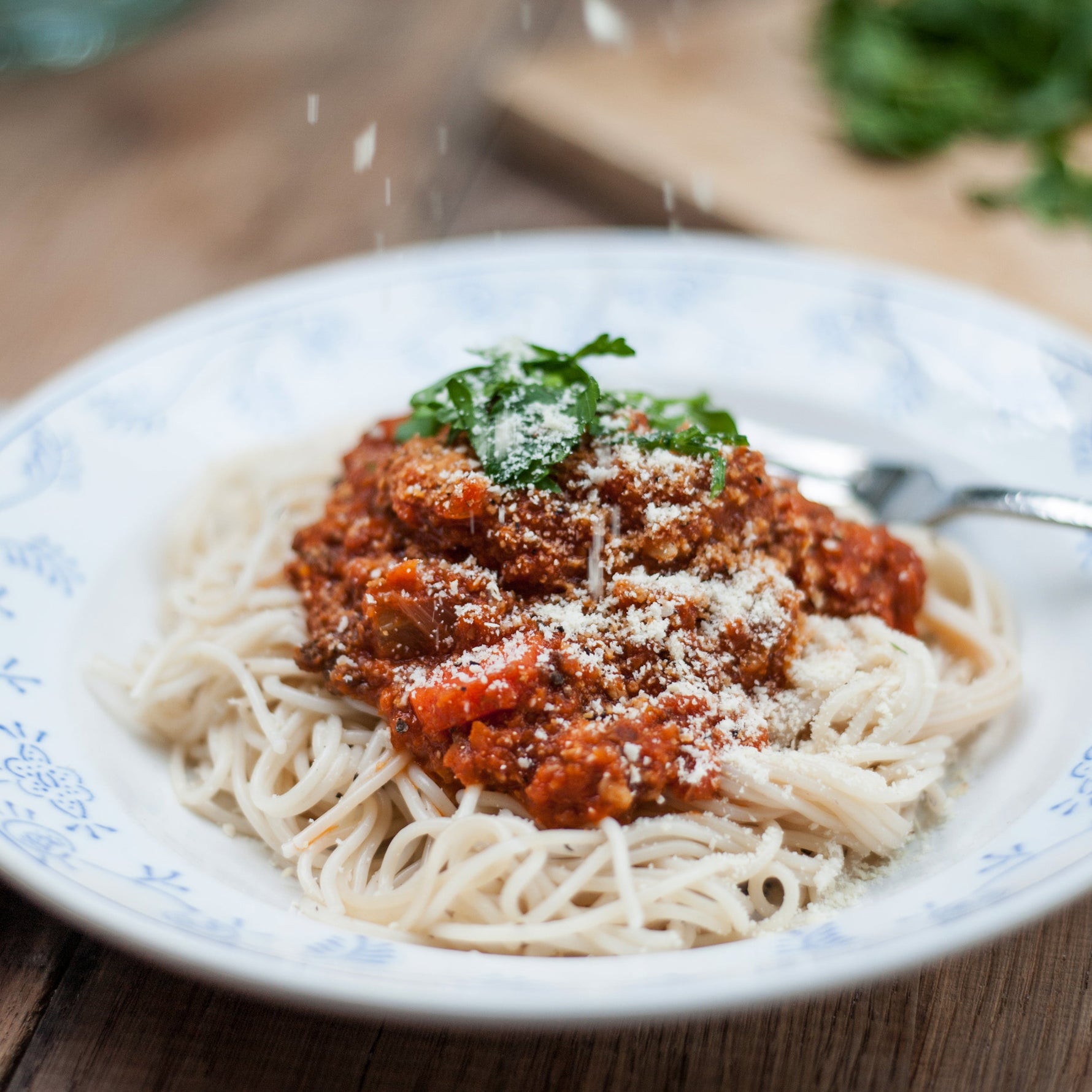 Vegan spaghetti bolognaise